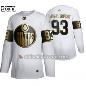 Edmonton Oilers Dresy Ryan Nugent-Hopkins 93 Adidas 2019-2020 Golden Edition Bílá Authentic - Dětské